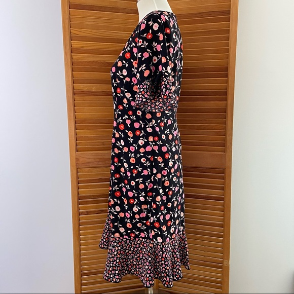 TALBOTS Floral Jewel Neck Shift Short Sleeve Dress - Picture 10 of 16